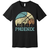 Retro Vintage Sunset Arizona State Phoenix Basketball Premium T-Shirt