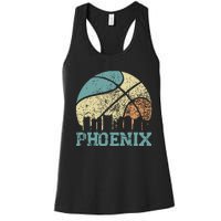 Retro Vintage Sunset Arizona State Phoenix Basketball Women's Racerback Tank