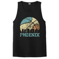 Retro Vintage Sunset Arizona State Phoenix Basketball PosiCharge Competitor Tank