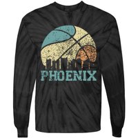 Retro Vintage Sunset Arizona State Phoenix Basketball Tie-Dye Long Sleeve Shirt