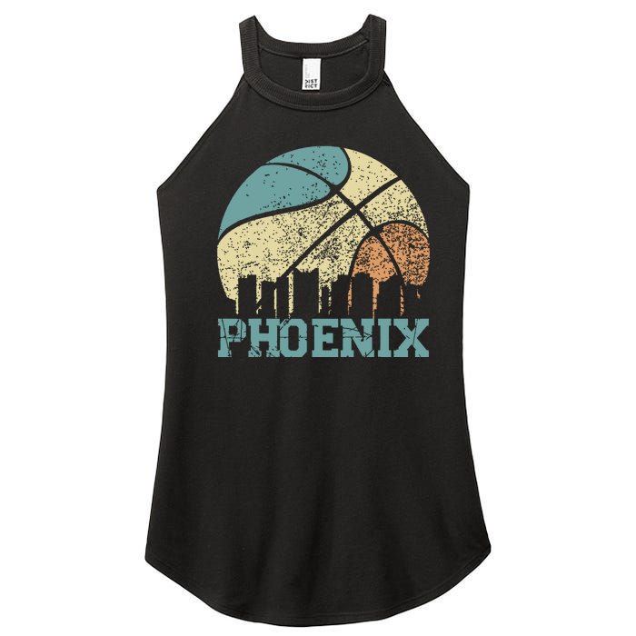 Retro Vintage Sunset Arizona State Phoenix Basketball Women's Perfect Tri Rocker Tank