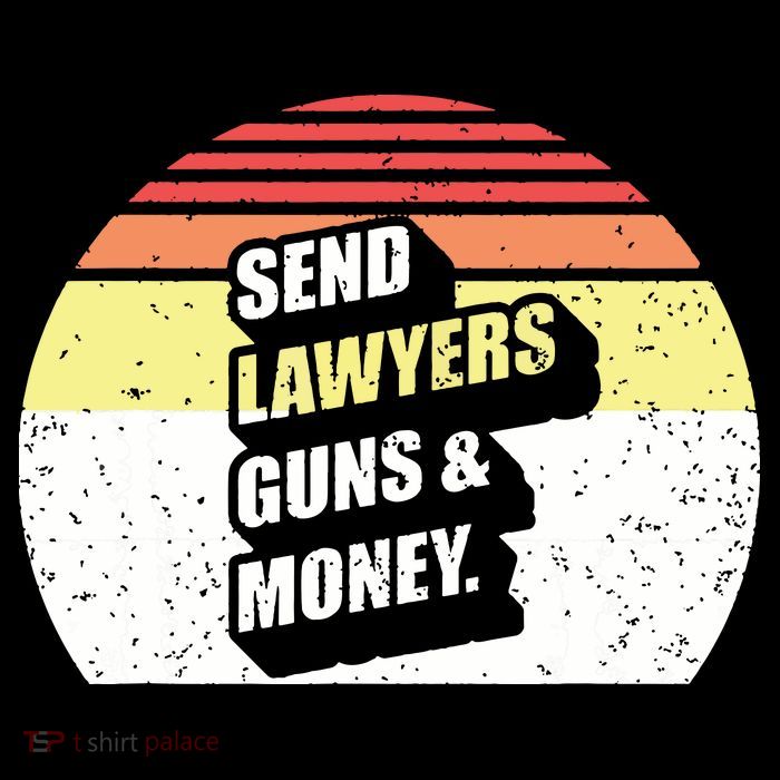 Retro Vintage Send Lawyers Guns And Money Full-Length Apron With Pockets