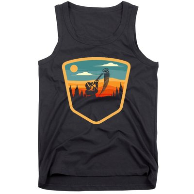 Retro Vintage Sporting Trap Clay Lover Skeet Clay Shooting Tank Top