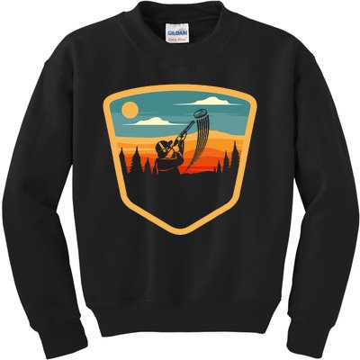 Retro Vintage Sporting Trap Clay Lover Skeet Clay Shooting Kids Sweatshirt