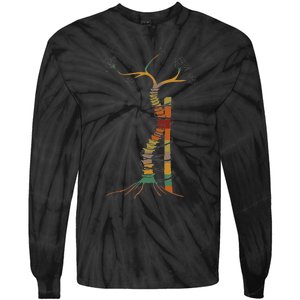 Retro Vibe Scoliosis Surgery For Scoliosis Warriors Tie-Dye Long Sleeve Shirt