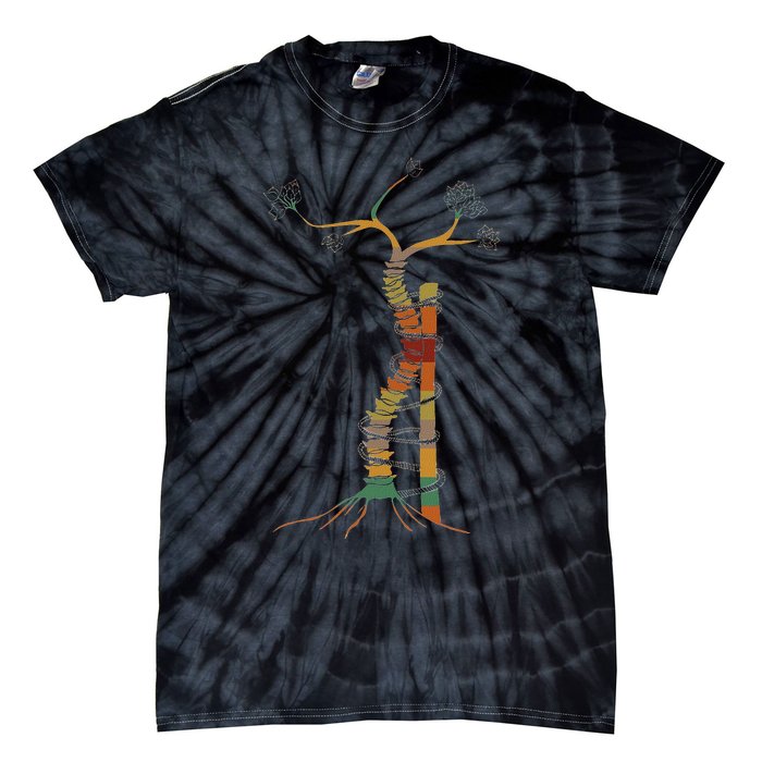 Retro Vibe Scoliosis Surgery For Scoliosis Warriors Tie-Dye T-Shirt