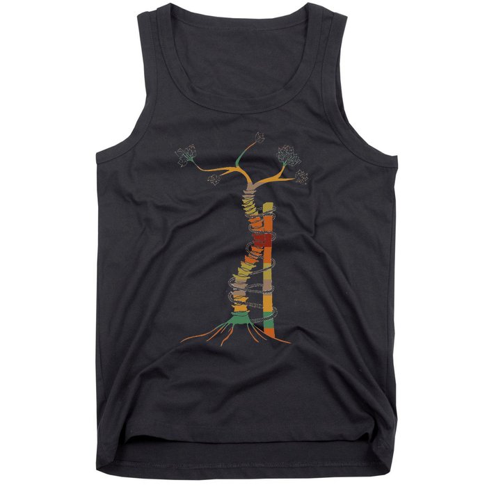 Retro Vibe Scoliosis Surgery For Scoliosis Warriors Tank Top