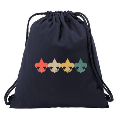 Retro Vintage Scout Scouts Drawstring Bag