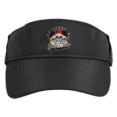 Retro Vintage Santa Cruz California Skull Street Wear Adult Drive Performance Visor