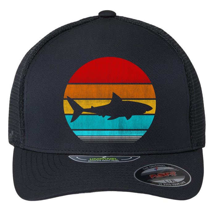 Retro Vintage Shark Flexfit Unipanel Trucker Cap