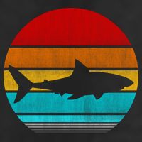 Retro Vintage Shark Golf Towel
