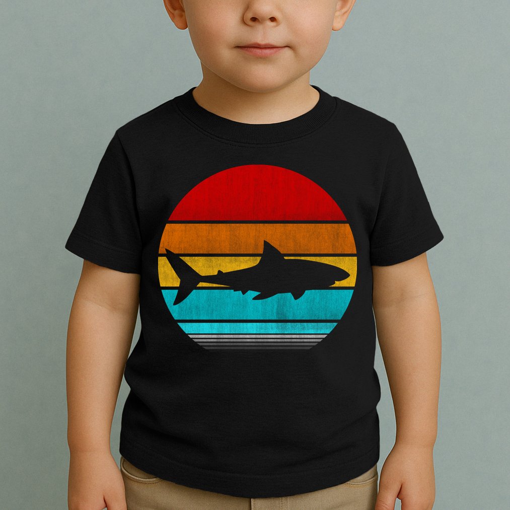Retro Vintage Shark Toddler T-Shirt