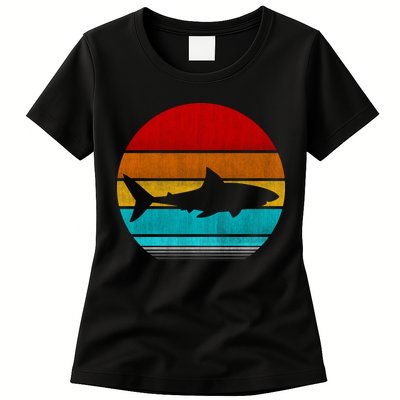Retro Vintage Shark Womens T-Shirt