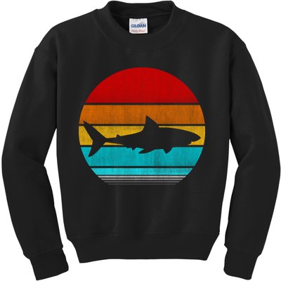 Retro Vintage Shark Kids Sweatshirt