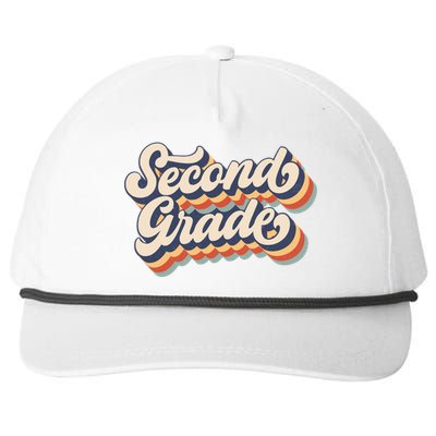 Retro Vintage Second Grade Student Teacher Back To School Gift Snapback Five-Panel Rope Hat