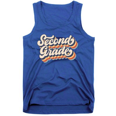 Retro Vintage Second Grade Student Teacher Back To School Gift Tank Top