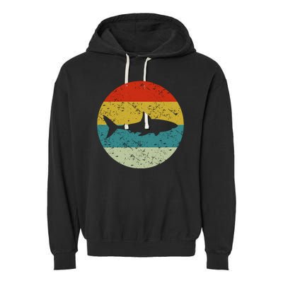 Retro Vintage Shark Garment-Dyed Fleece Hoodie