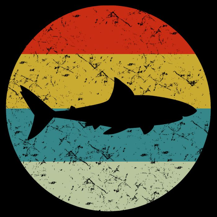 Retro Vintage Shark Button