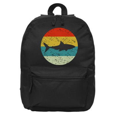 Retro Vintage Shark 16 in Basic Backpack