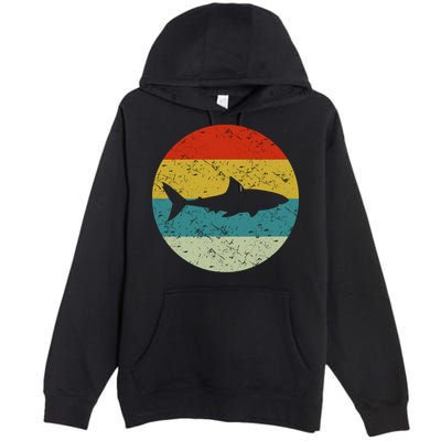 Retro Vintage Shark Premium Pullover Hoodie