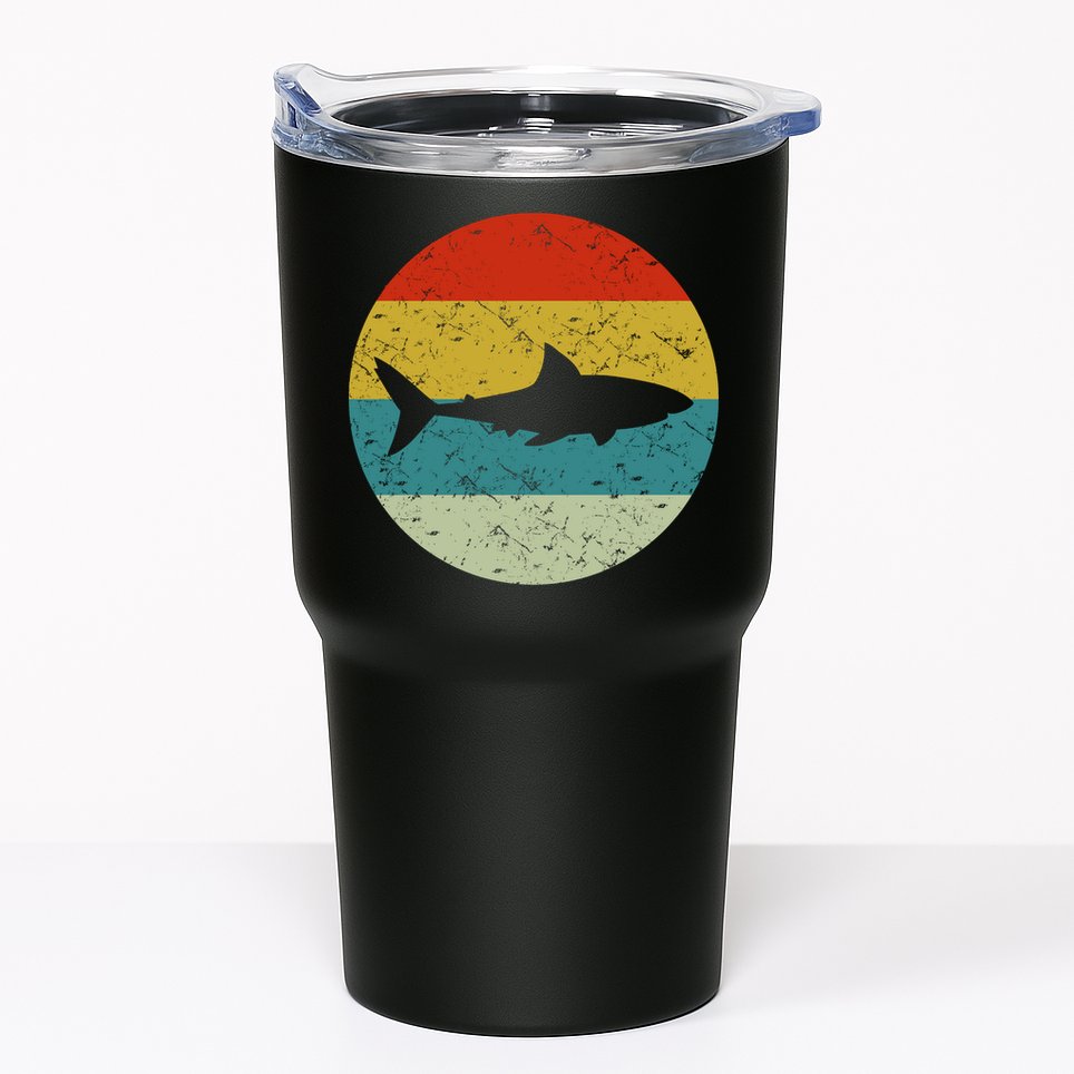Retro Vintage Shark Tumbler