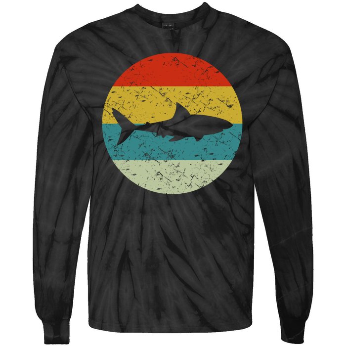 Retro Vintage Shark Tie-Dye Long Sleeve Shirt