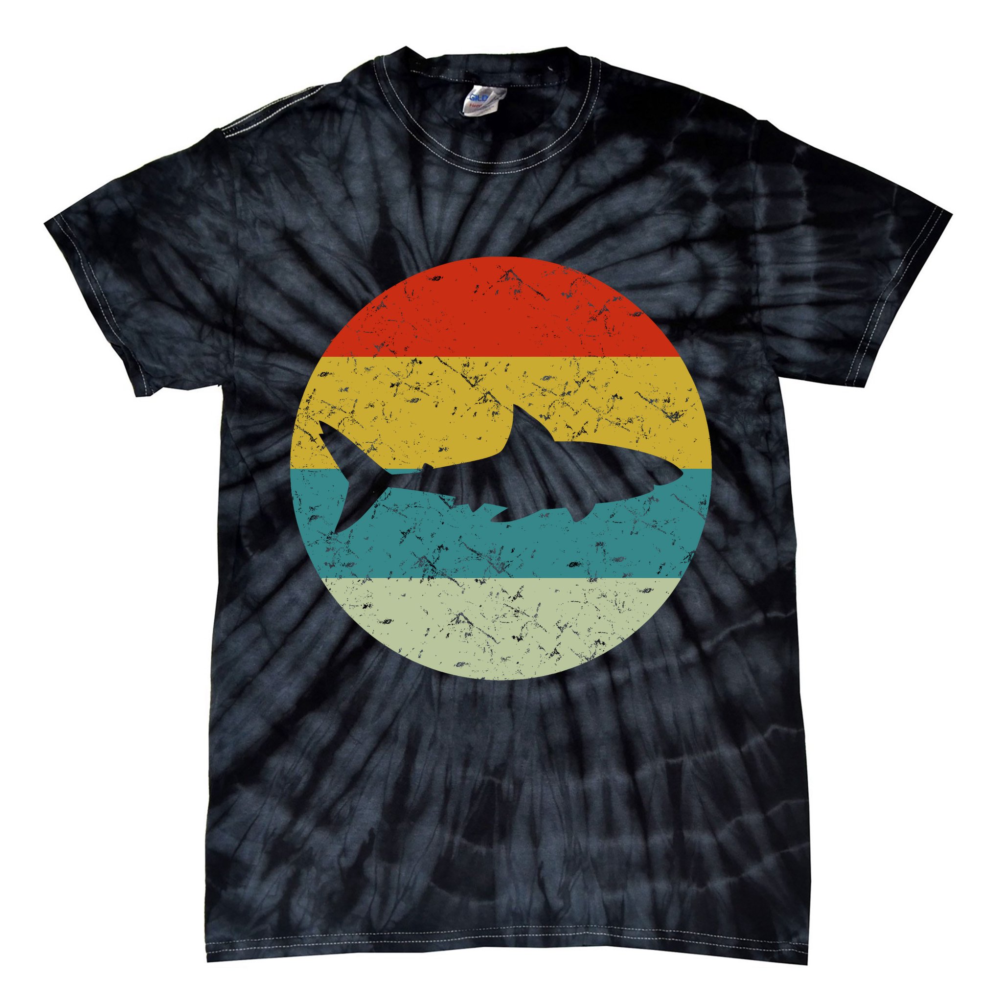 Retro Vintage Shark Tie-Dye T-Shirt
