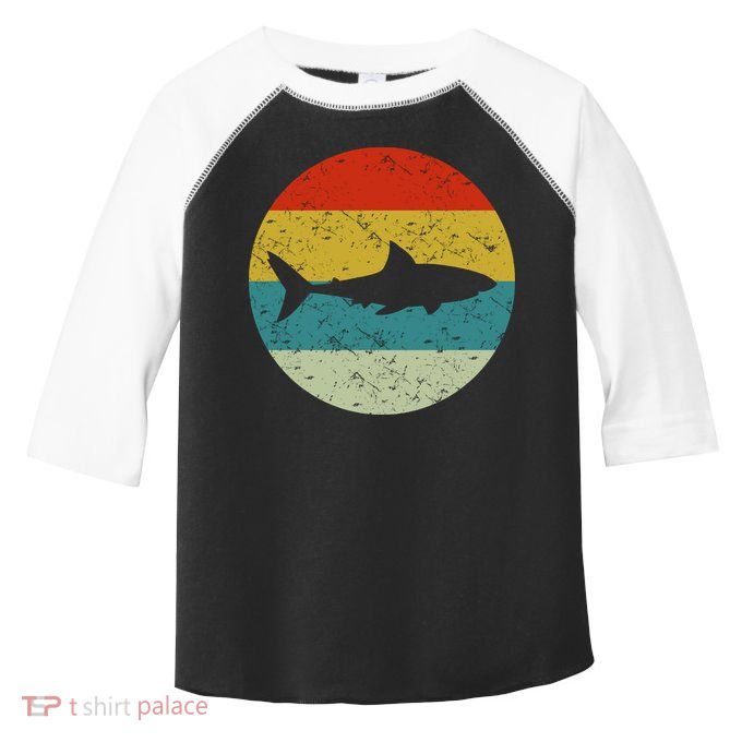 Retro Vintage Shark Toddler Fine Jersey T-Shirt