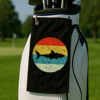 Retro Vintage Shark Golf Towel