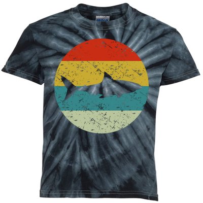 Retro Vintage Shark Kids Tie-Dye T-Shirt