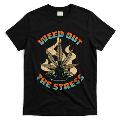 Retro Vintage Style 420 Weed Out The Stress Marijuana Stoner T-Shirt