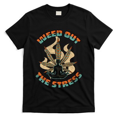 Retro Vintage Style 420 Weed Out The Stress Marijuana Stoner T-Shirt