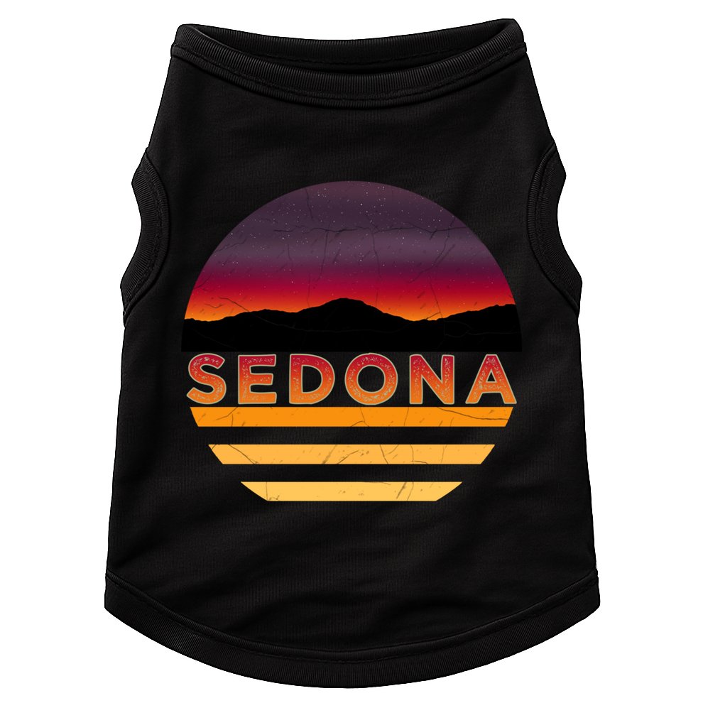 Retro Vintage Sedona Arizona Az Sunset Great Gift Doggie Tank