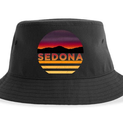 Retro Vintage Sedona Arizona Az Sunset Great Gift Sustainable Bucket Hat