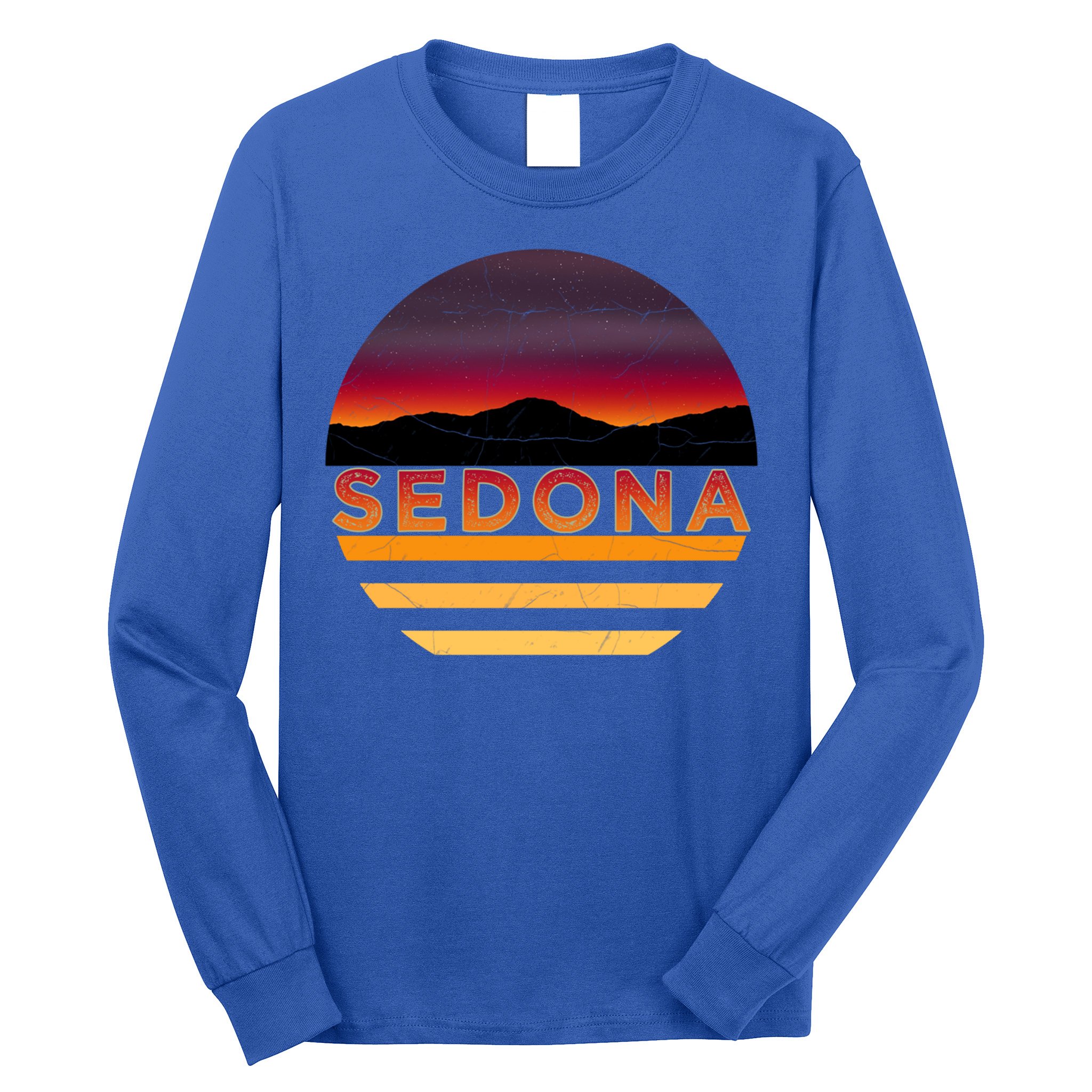 Retro Vintage Sedona Arizona Az Sunset Great Gift Long Sleeve Shirt
