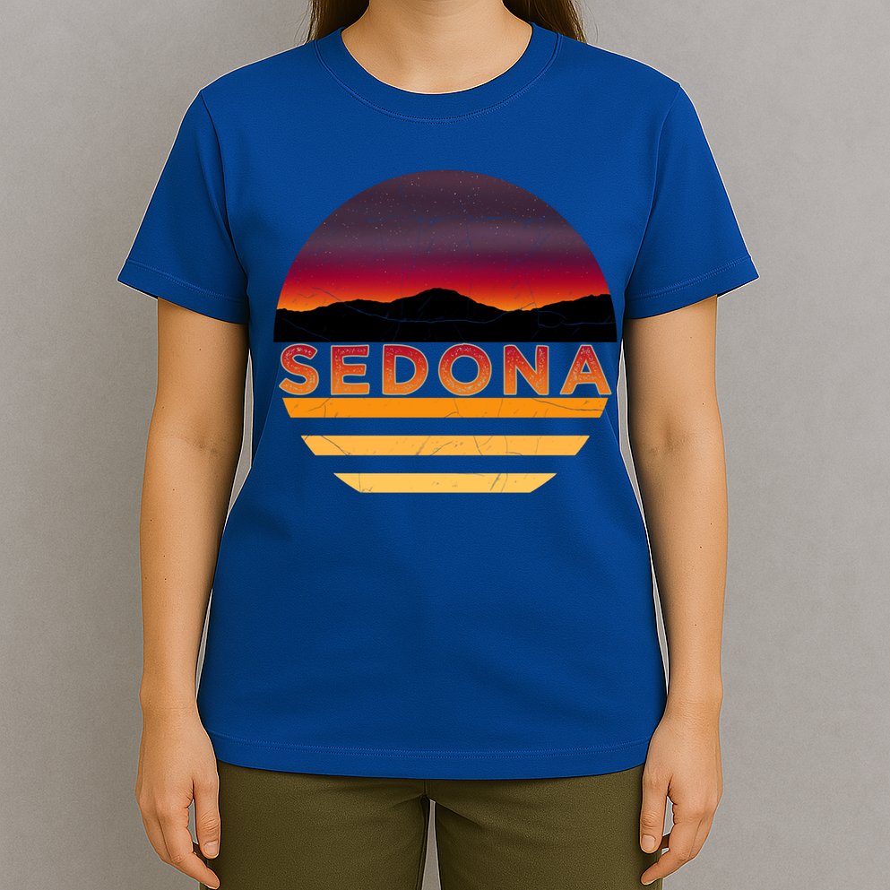 Retro Vintage Sedona Arizona Az Sunset Great Gift T-Shirt