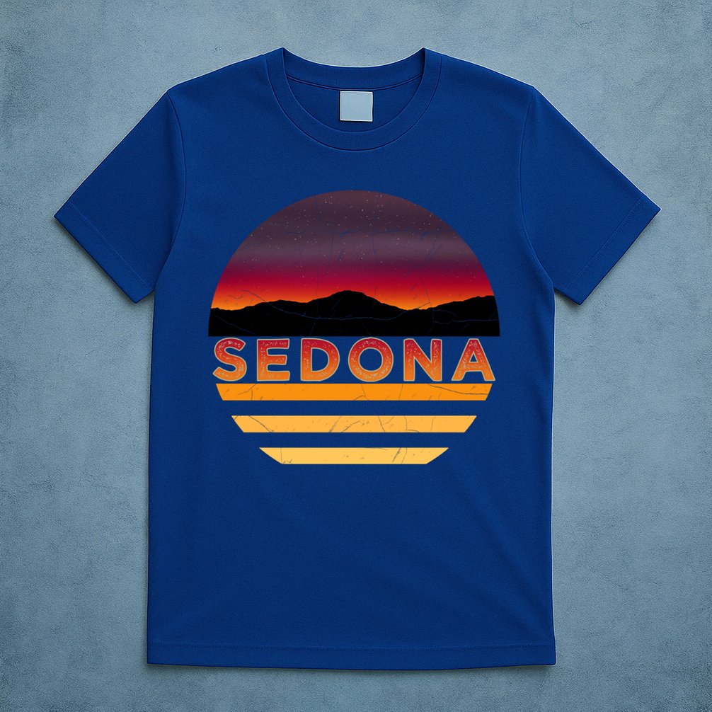 Retro Vintage Sedona Arizona Az Sunset Great Gift T-Shirt