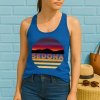 Retro Vintage Sedona Arizona Az Sunset Great Gift Womens Tank Top