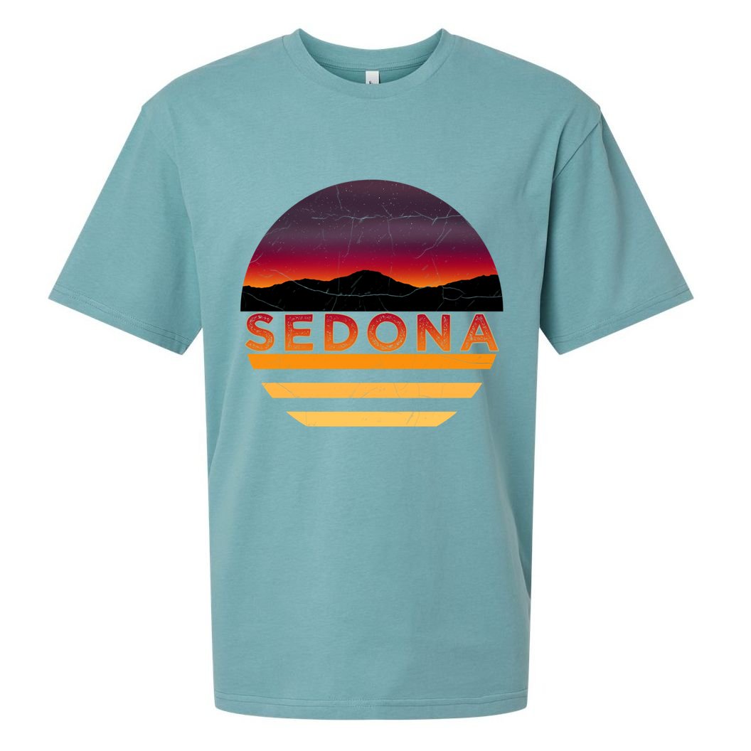 Retro Vintage Sedona Arizona Az Sunset Great Gift Sueded Cloud Jersey T-Shirt