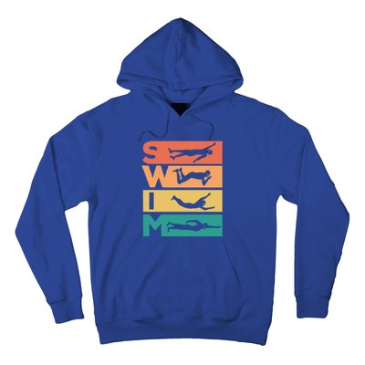 Retro Vintage Swimming Gift For Swimmers Cool Gift Hoodie