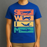 Retro Vintage Swimming Gift For Swimmers Cool Gift T-Shirt