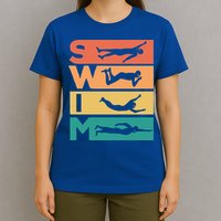 Retro Vintage Swimming Gift For Swimmers Cool Gift T-Shirt