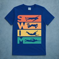 Retro Vintage Swimming Gift For Swimmers Cool Gift T-Shirt
