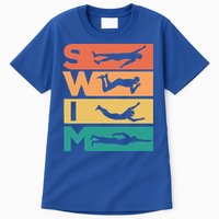 Retro Vintage Swimming Gift For Swimmers Cool Gift Tall T-Shirt