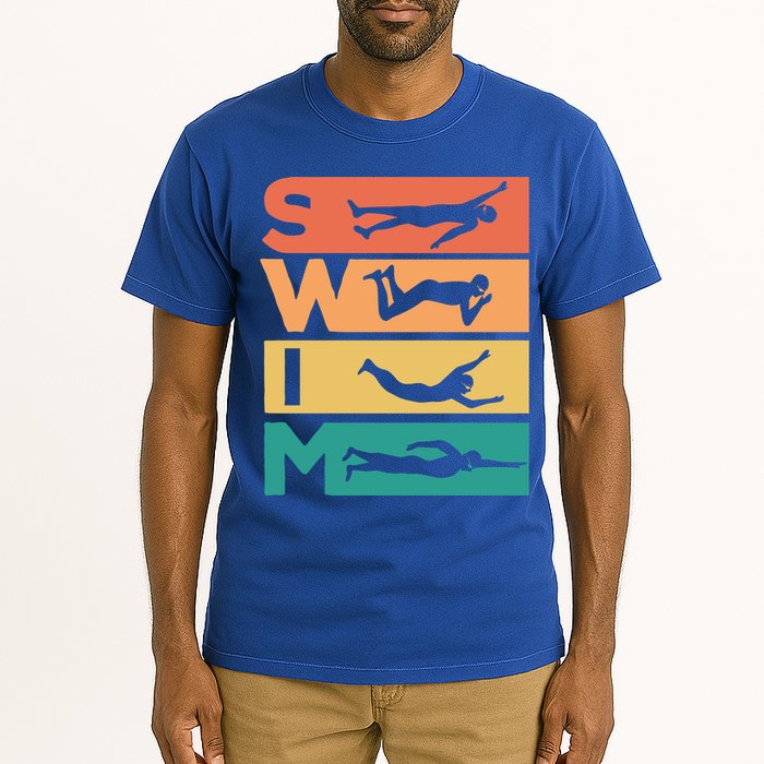Retro Vintage Swimming Gift For Swimmers Cool Gift Tall T-Shirt