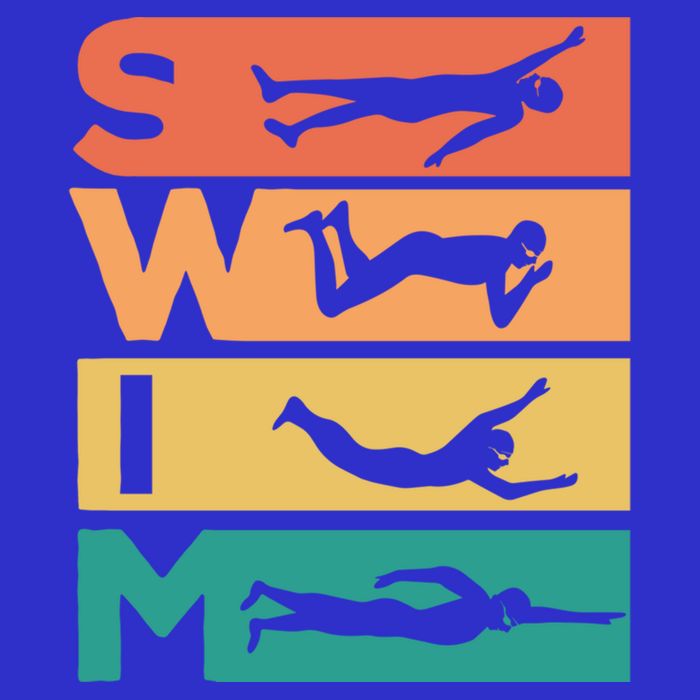 Retro Vintage Swimming Gift For Swimmers Cool Gift Tall T-Shirt