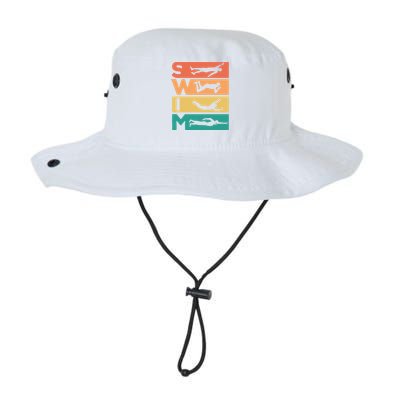 Retro Vintage Swimming Gift For Swimmers Cool Gift Legacy Cool Fit Booney Bucket Hat