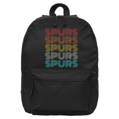Retro Vintage Spurs 16 in Basic Backpack