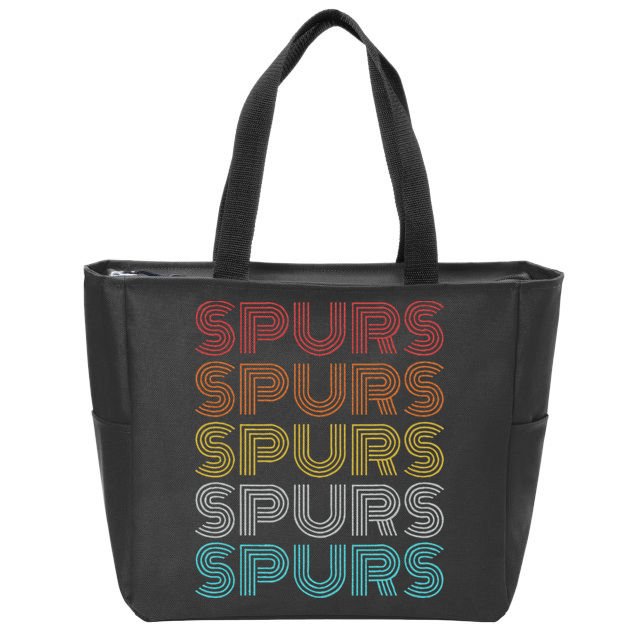 Retro Vintage Spurs Zip Tote Bag