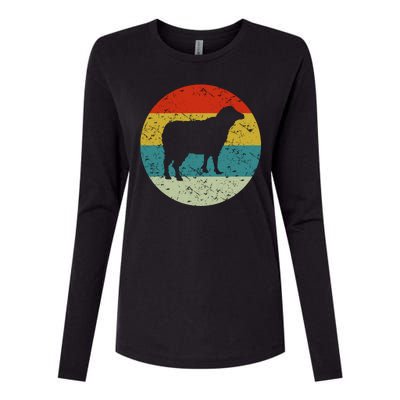 Retro Vintage Sheep Womens Cotton Relaxed Long Sleeve T-Shirt